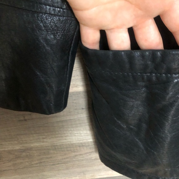 Vintage Black Leather Buttery Soft Blazer Jacket Medium - Picture 6 of 10